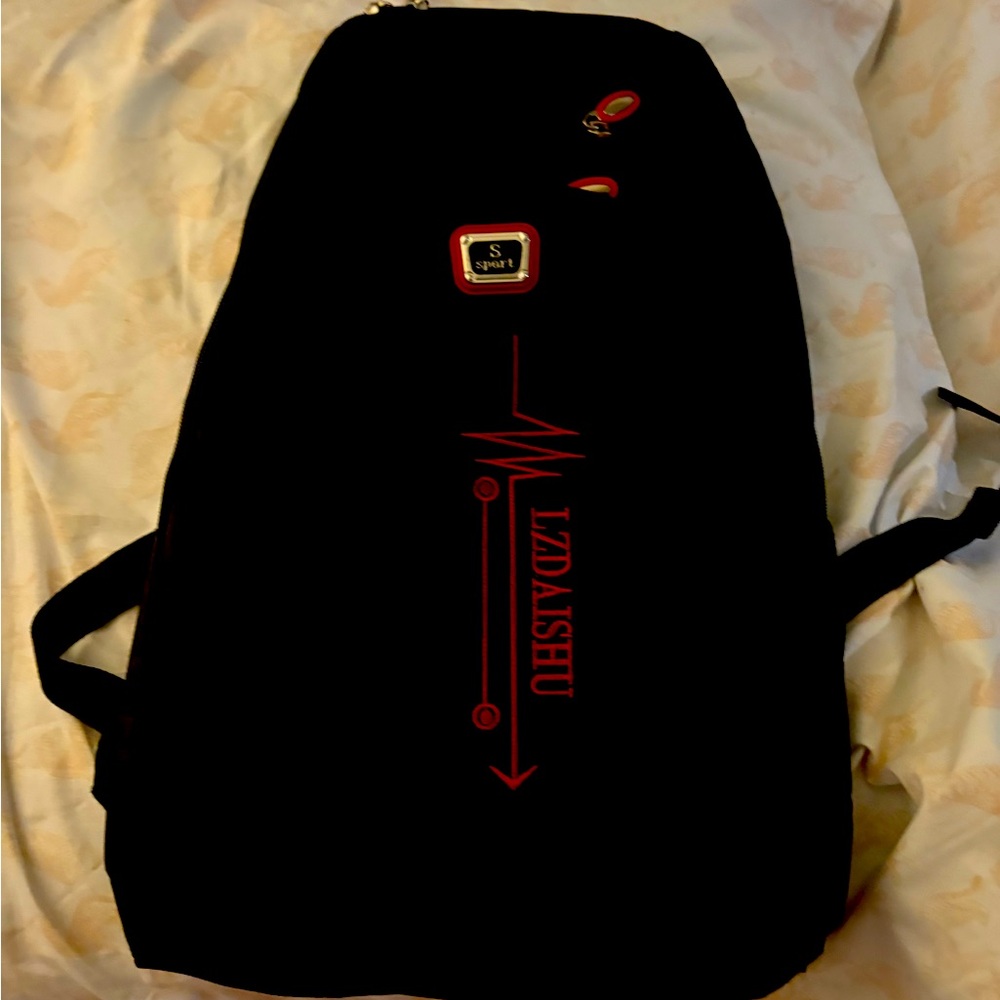 Lzdakishu Black and Red Men's Backpack